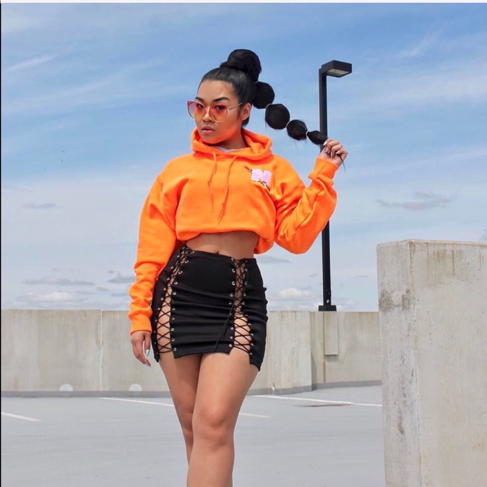 Lace Up Mini Skirt